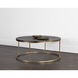 Enya 40 X 17 inch Gunmetal / Brass Coffee Table